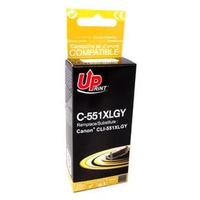 UPrint kompatibilis tinta CLI551GY XL-lel, szürke, 275 oldal, 11 ml, C-551XLGY, nagy kapacitású,
